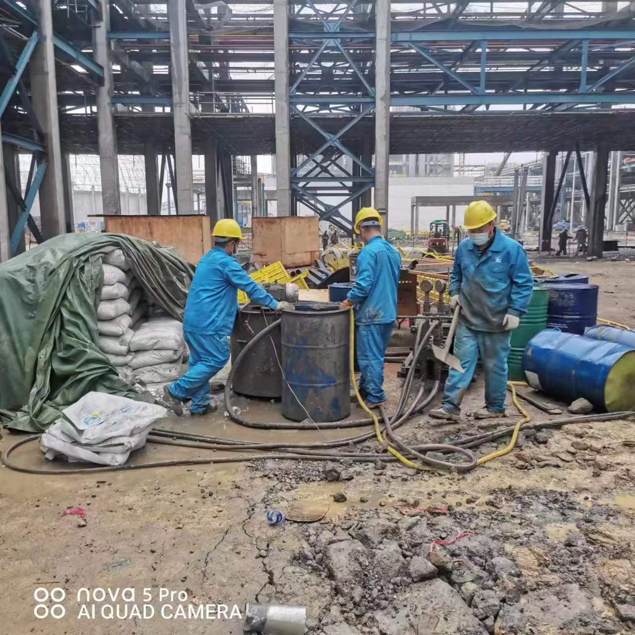 通河设备基础下沉沉降注浆加固施工